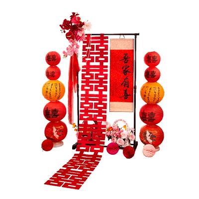 蜂窝球立柱婚房布置结婚装饰