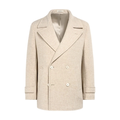 25秋冬新品SUITSUPPLY-沙砾色羊毛商务休闲短款大衣外套