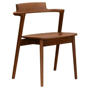 北美黑胡桃木餐椅家用靠背椅子原木现代简约书椅北欧全实木休闲椅