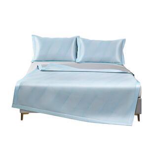 罗莱家纺新品A类抗菌可水洗冰丝席子夏季学生宿舍凉席凉感床笠席