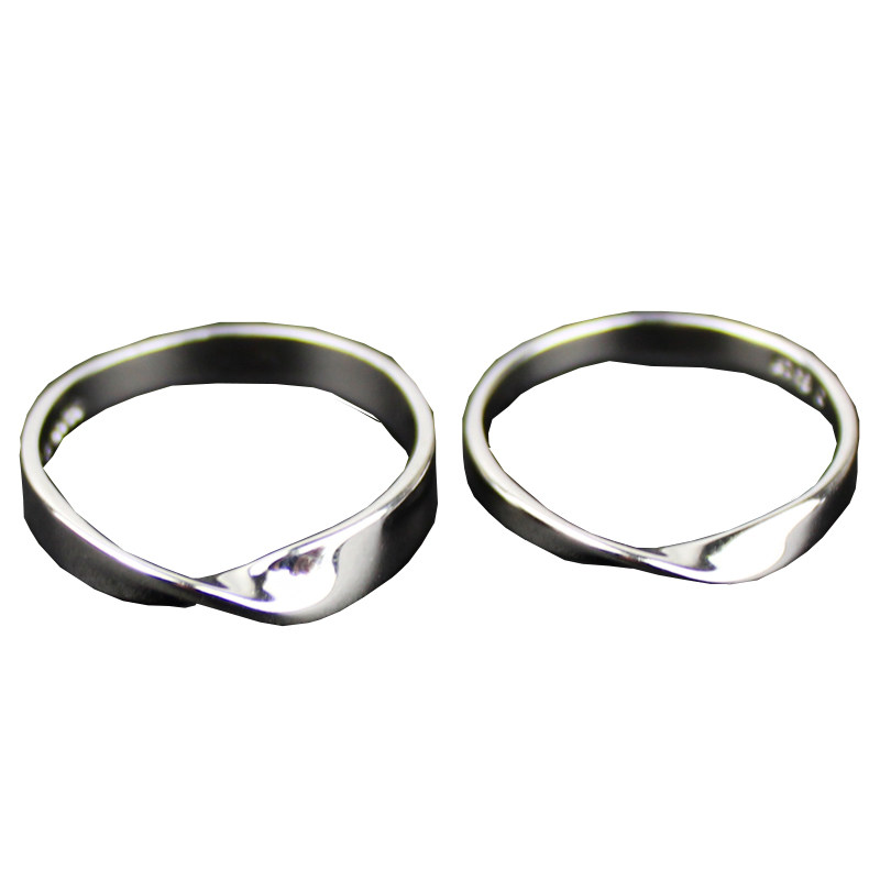 南风歌 第5辑 莫比乌斯环 S925纯银情侣戒指表白个性礼物学生七夕