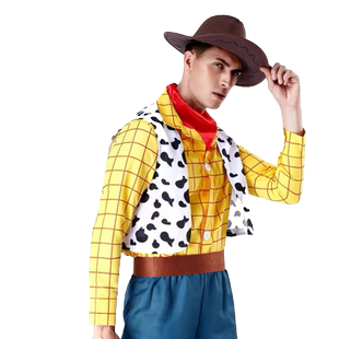万圣节服装迪士尼cosplay男成人玩具总动员奶牛马甲胡迪衣服角色
