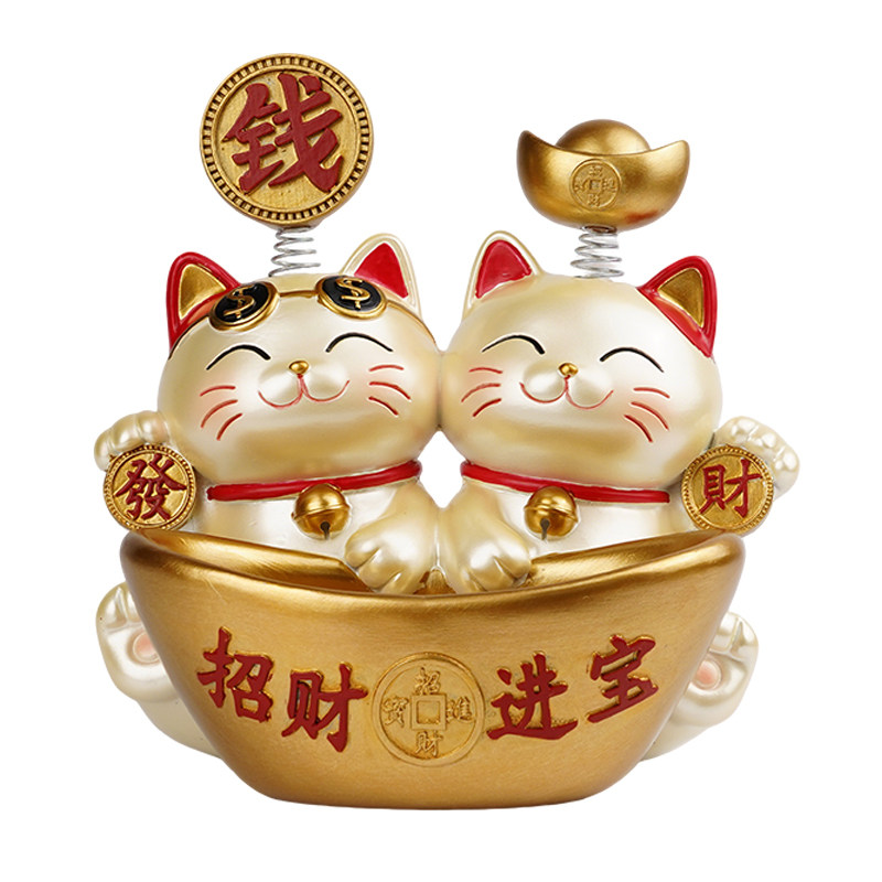 招财猫钥匙收纳玄关摆件