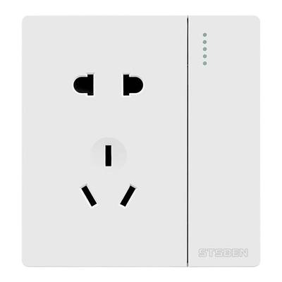 86型暗装一开五孔插座带开关面板