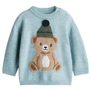 HM童装男婴毛衣春季印花圆领内搭图案装饰套衫打底衫1301396