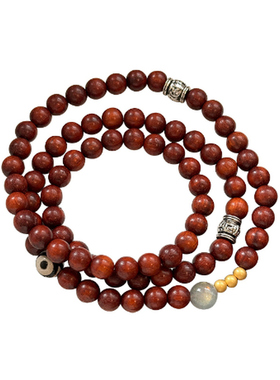 【峨眉山正品】黑檀天珠多圈手链