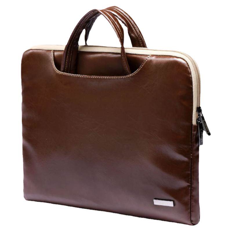 苹果笔记本电脑包13手提公文式14寸11三星惠普笔记本包商务简约15.6寸手提内胆包男款商务皮包耐用防震大容量