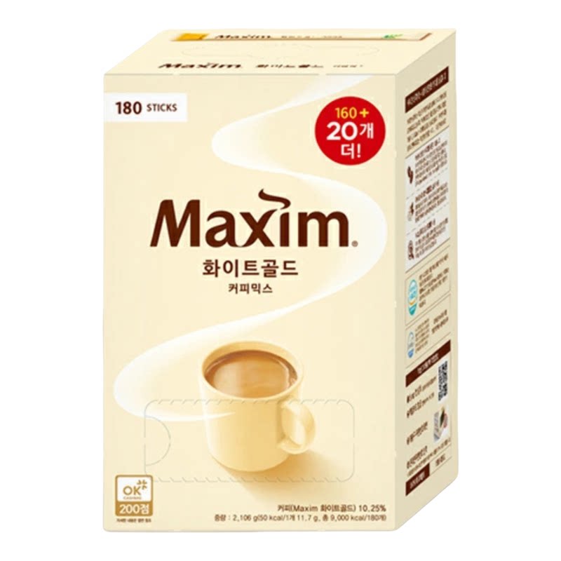 Maxim白金装咖啡2106克180枚入冷萃浓香办公室提神冲泡咖啡上班族