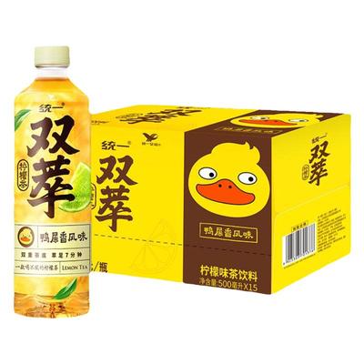 统一双萃柠檬茶500ml*15瓶