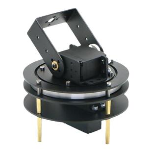 二维电动云台二自由360度旋转大扭矩舵机云台带轴承摄像头DIY竞赛