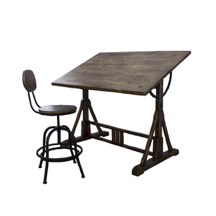 绘画桌美术斜式绘图桌设计师工作台实木书桌画室桌画画桌画架画案