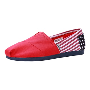 Tt&Mm/汤姆斯女鞋低帮帆布鞋透气夏季平底百搭一脚蹬懒人学生布鞋