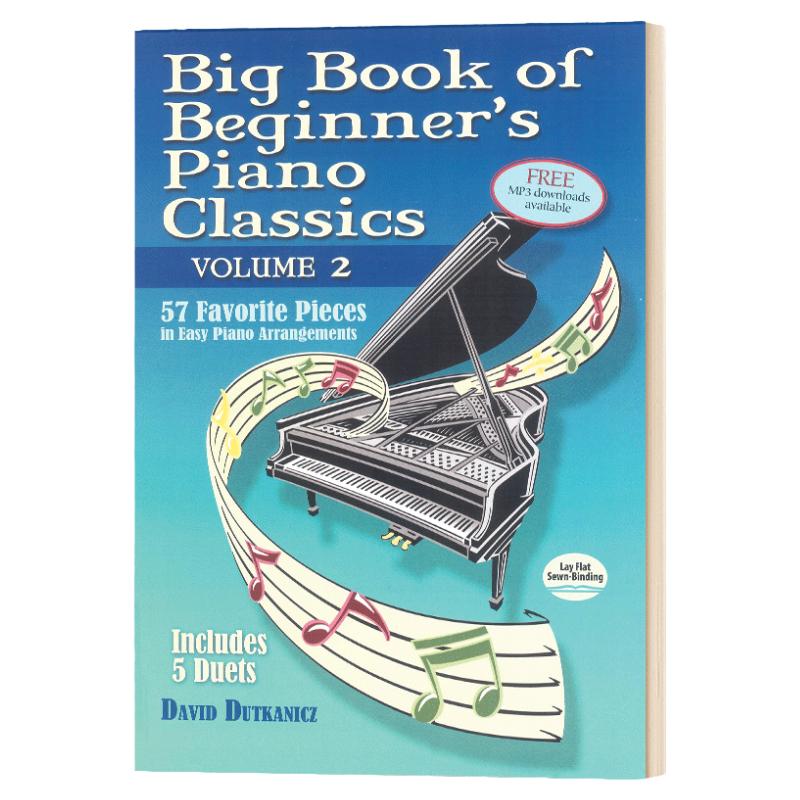 初学者钢琴经典大书 第二卷 英文原版 Big Book of Beginner's Piano Classics Volume Two 全英文版 David Dutkanicz进口英语书籍