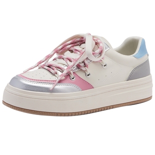 热风厚底板鞋女鞋2025年冬季新款时尚休闲鞋平底运动小众小白鞋