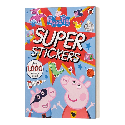 英文原版 Peppa Pig Super Stickers Activity Book 小猪佩奇超级贴纸活动书 英文版 进口英语原版书籍儿童外文书