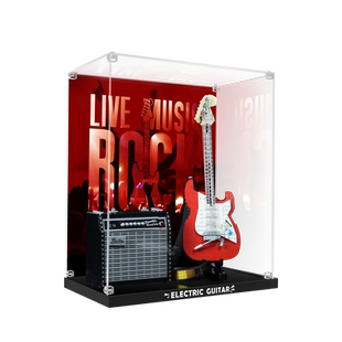 POP适用乐高21329吉他积木模型乐器系列西方乐亚克力展示铭牌架子