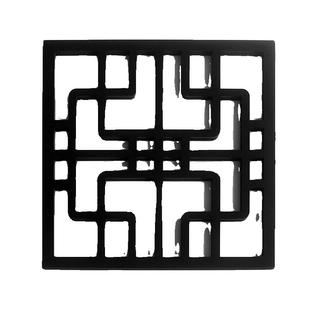 PVC窗花木塑板雕花等边形格子镂空屏风隔断装饰定制仿古门窗雕刻