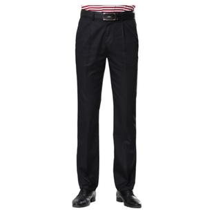 老爷车秋冬厚款中老年西装裤男宽松直筒高腰深裆商务休闲父亲裤子