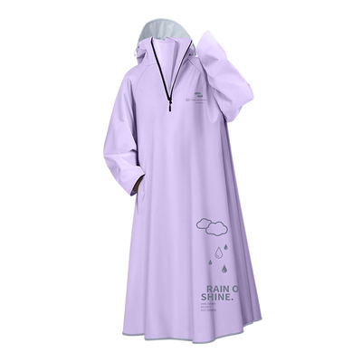 带书包位一体电动车雨衣加长遮脚