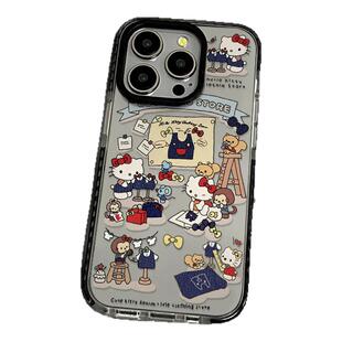 适用苹果17手机壳HelloKitty卡通iPhone16promax外壳15新款13pro软壳14防摔15promax女12全包11磨砂手机套男