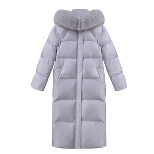 【紫糯云间】小娜椒小个子时尚高级保暖大被子廓形紫色长羽绒服女