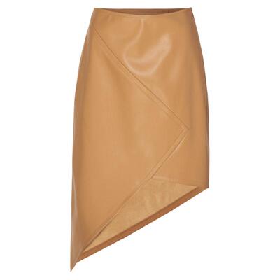 HPLY荷比俪冬新款女包臀pu蛋白皮不规则半身裙HDC42730078