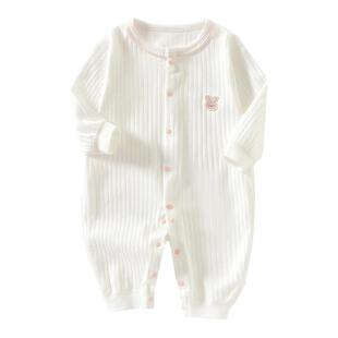 新生婴儿春秋款连体衣纯棉a类初生连身衣6个月宝宝衣服春装连体服