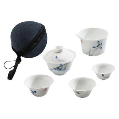 千红窑旅行茶具套装包户外二手绘