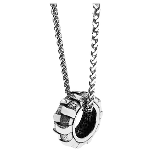 POYO男士命运之轮项链嘻哈街头运动健身霸气轮胎吊坠复古欧美饰品