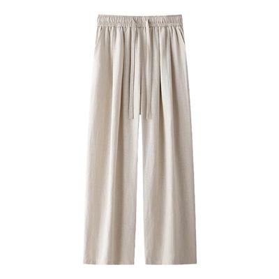 褶皱肌理慵懒感棉麻凉凉裤