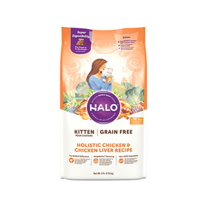 美国进口Halo自然光环纯鲜肉幼猫成长发腮猫粮10磅/4.5kg