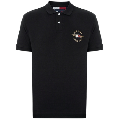 Tommy男装纯棉签字体刺绣POLO衫