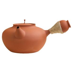 潮州功夫茶沙铫侧把壶红泥跳盖薄胎炭电陶炉家用茶具烧水煮茶陶壶
