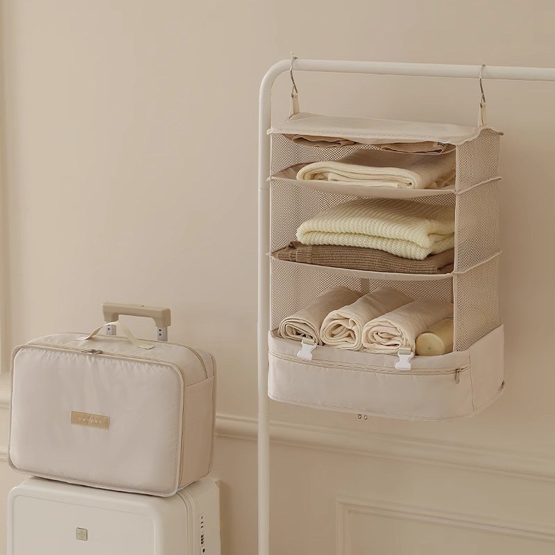 旅行收纳袋悬挂行李箱羽绒服收纳出差衣物内衣分装袋子旅游便携包
