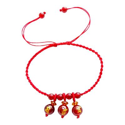 2026马年三合脚链手工编织