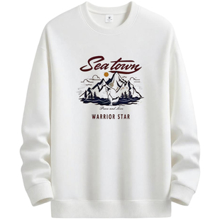 NASA卫衣男士2025新款加绒加厚男生秋冬青少年宽松保暖长袖打底衫