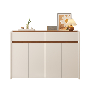 2026新款实木烤漆鞋柜收纳柜一体靠墙家用门口入户门大容量玄关柜