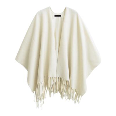 拉夏贝尔/La Chapelle高级感外搭披风斗篷女秋冬旅游保暖护肩披肩