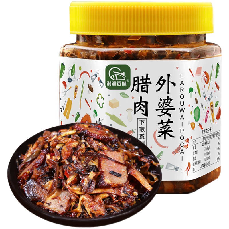 湖南特产香辣外婆菜农家炒腊肉萝卜干梅干菜下饭菜咸菜开胃味瓶装