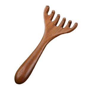 五爪头部按摩经络梳子养生头疗工具天然树脂头皮淋巴刮痧疏通神器