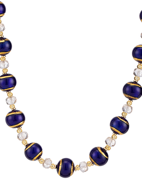 JOYSTONE琉璃手工琉璃圆珠项链女