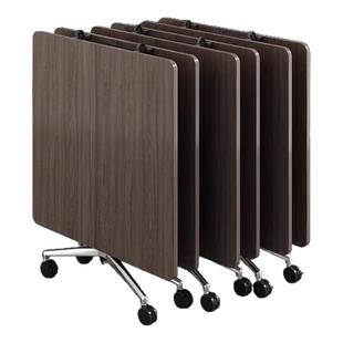 可折叠会议桌培训桌椅组合洽谈长条桌直播可移动拼接伸缩阅览桌子