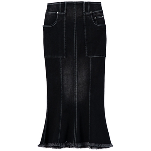 COMME MOI吕燕设计师早春休闲时尚修身牛仔裙鱼尾半身裙中长裙