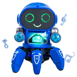 电动机器人婴儿会唱歌跳舞的抬头练习益智玩具2宝宝声光音乐玩具3