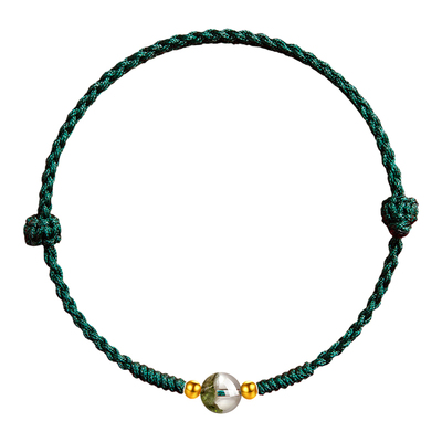 绿幽灵水晶手链本命年护身符补木