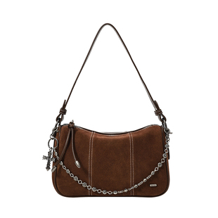 南风Chio2nd 磨砂真皮牧野旅者腋下包包女复古通勤麂皮单肩斜挎包