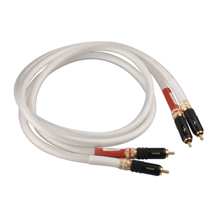 荷兰进口 单晶铜镀银二对二双莲花头rca信号线音响功放连接音频线