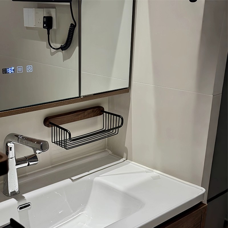 卫生间纸巾架卷纸架免打孔胡桃木抽纸盒卫生纸置物架实木卷纸架