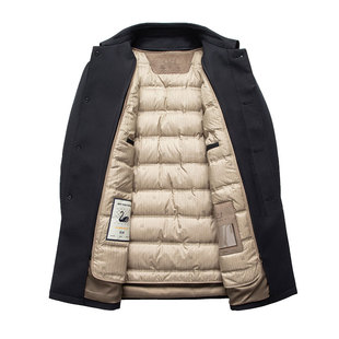 大牌保罗行政夹克羽绒服男可拆卸内胆中年领导爸爸装冬季加厚外套