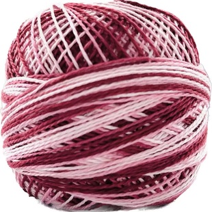 「工喜手工」法国进口DMC8号蕾丝线art116珠光轴线梭编线段染色系